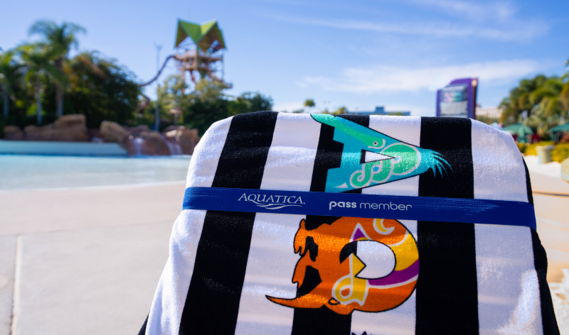 Beach towel with a towel band