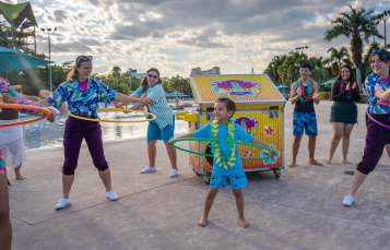 People playing games at Aquatica