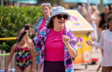 Person with microphone