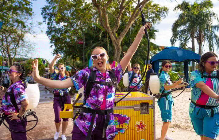 People dancing at Aquatica