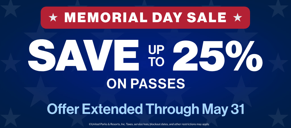 Memorial Day Sale Save up to 25% on passes