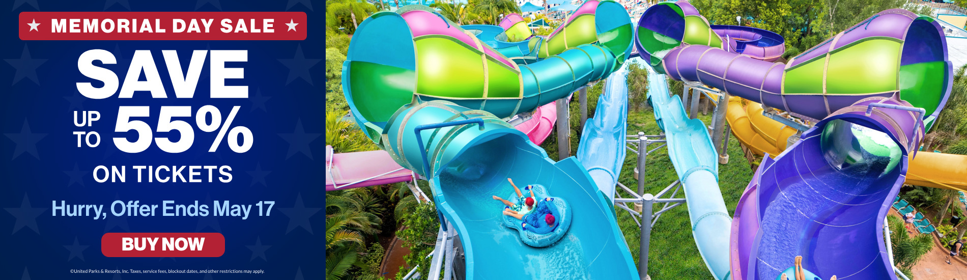 Memorial Day Sale Save up to 55% on tickets