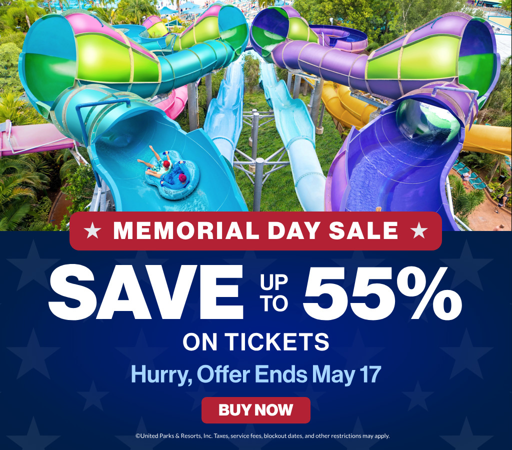 Memorial Day Sale Save up to 55% on tickets