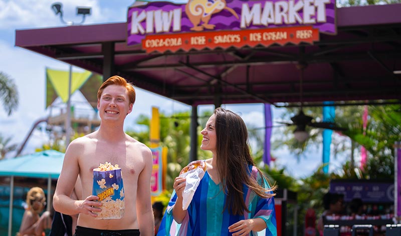 Kiwi Market snacks at Aquatica