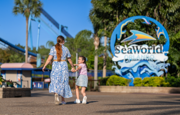 Mother and daughter at SeaWorld Orlando