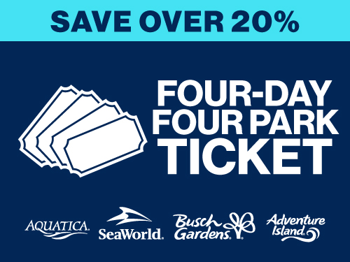 Four-Day Four Park Ticket Save Over 20%