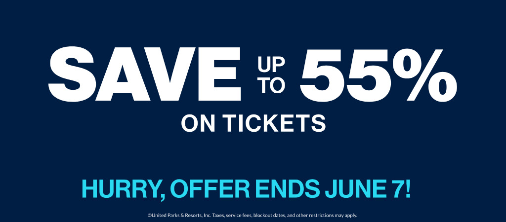 Save up to 55% on tickets