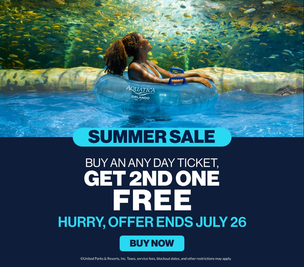 Summer Sale Buy an Any Day Ticket Get 2nd One Free