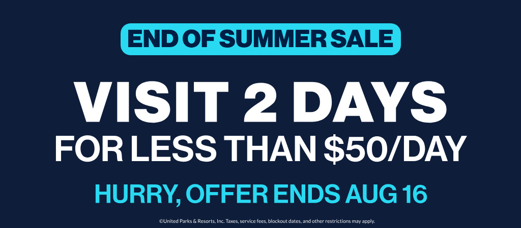 Visit 2 Days for less than $50/Day