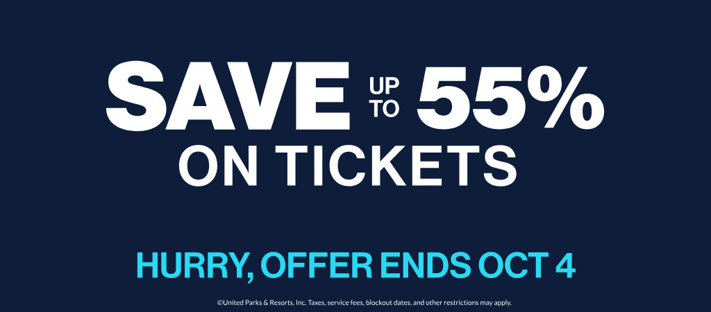 Save up to 55% on tickets