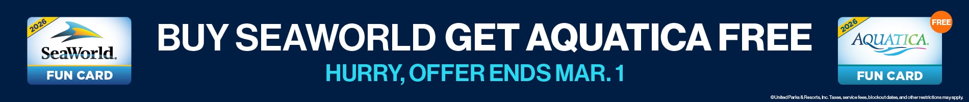 Buy SeaWorld get Aquatica Free