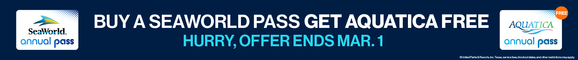 Buy SeaWorld get Aquatica Free