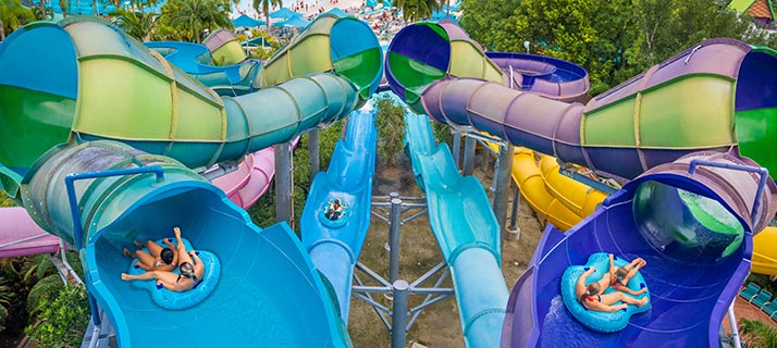 Omaka Rocka waterslide at Aquatica Orlando