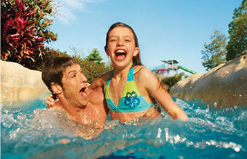 Take a speedy ride down Roa's Rapids, the not-so-lazy river at Aquatica.