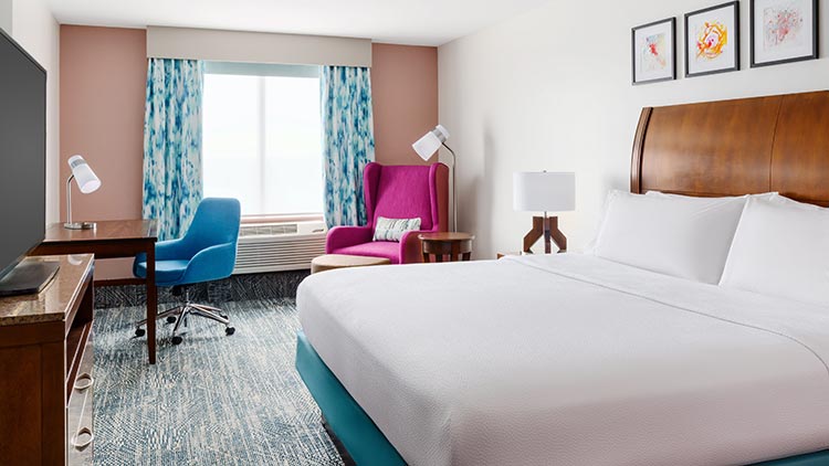 King room at Hilton Garden Inn Orlando at SeaWorld