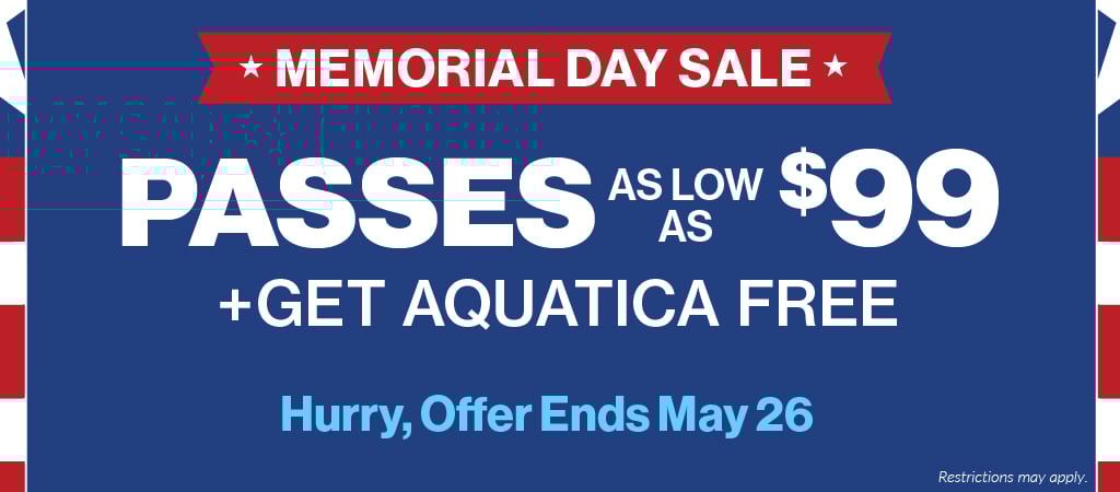 Passes as low as $99 + Get Aquatica Free