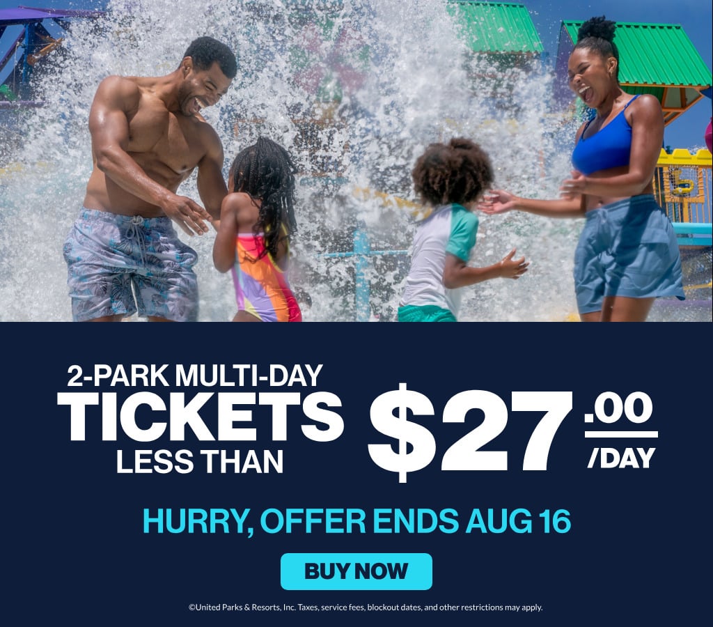 2-Park Multi-Day Tickets Less Than $27/Day
