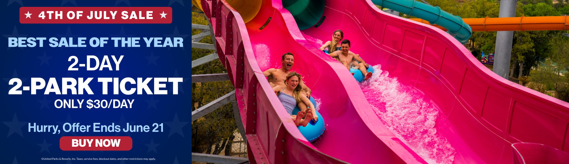 2-Day 2-Park Ticket Only $30/Day