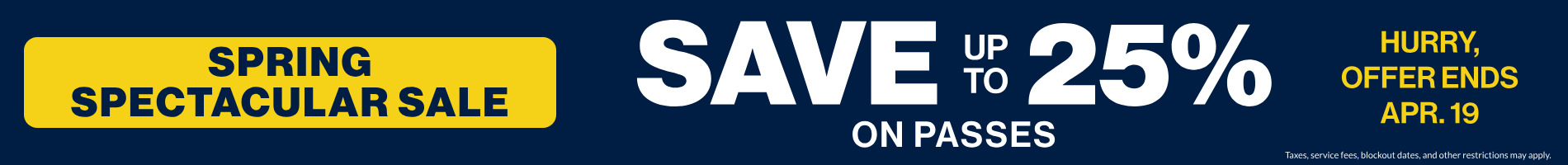 Save up to 25% on Passes