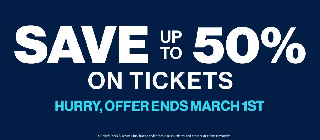 Save up to 50% on Tickets