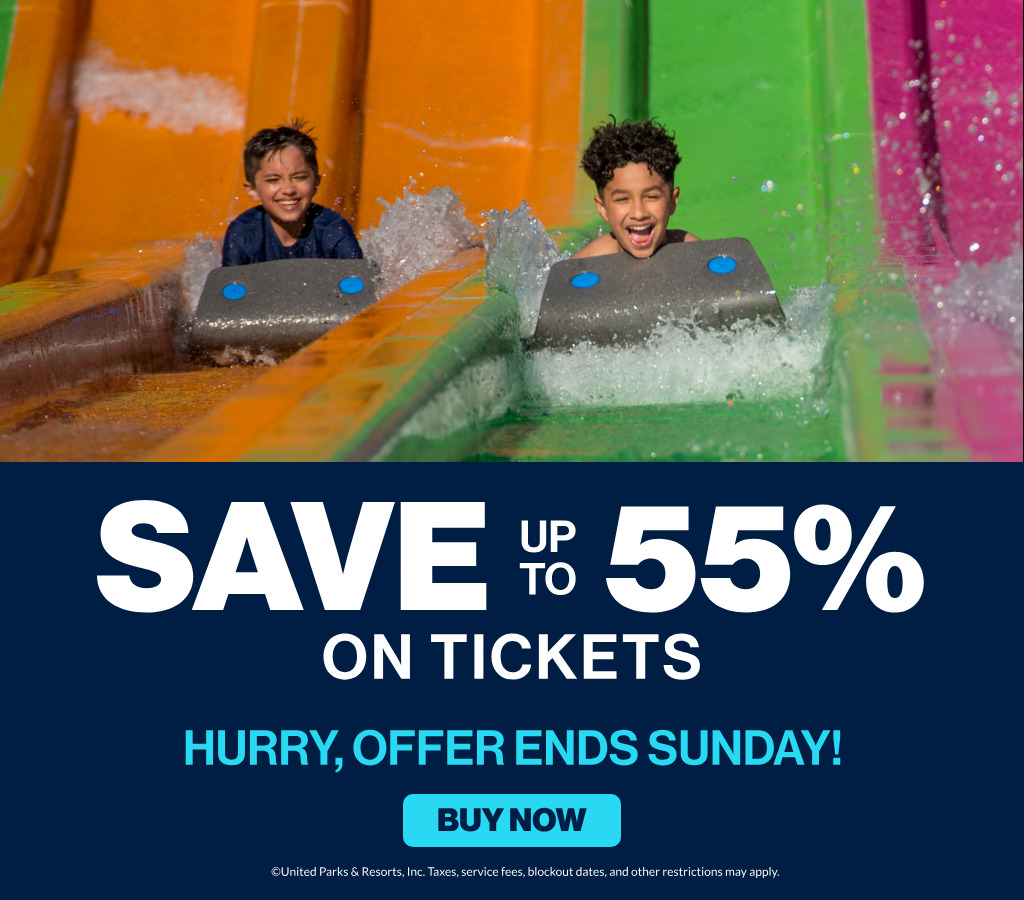 Save up to 55% on Tickets
