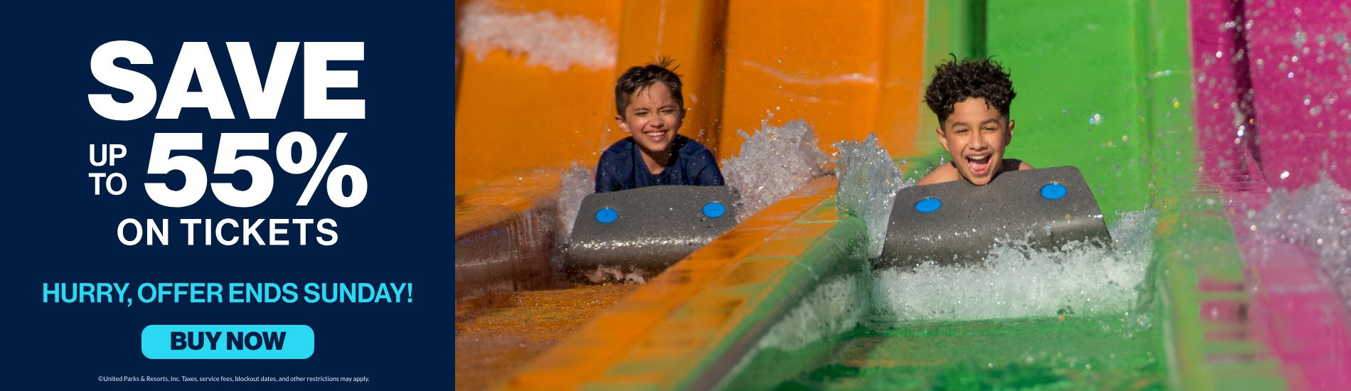 Save up to 55% on Tickets