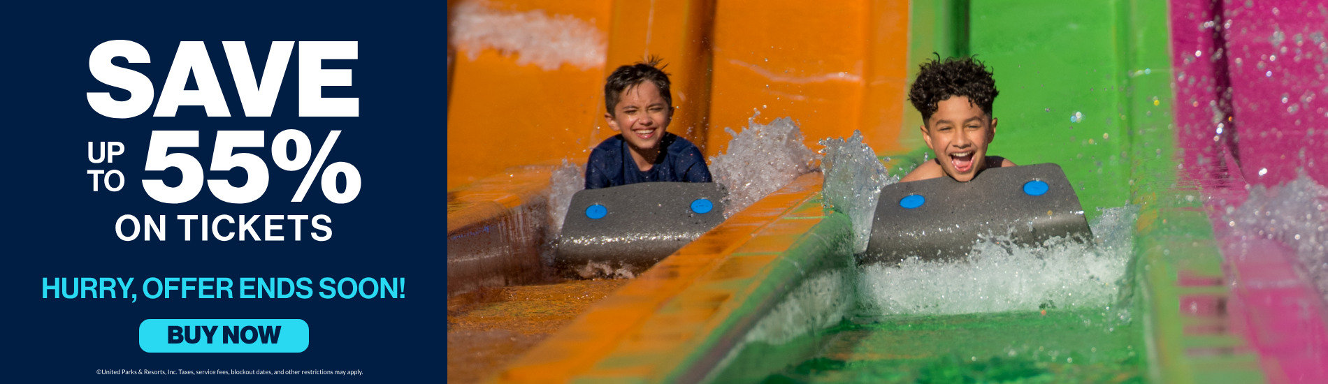 Save up to 55% on Tickets