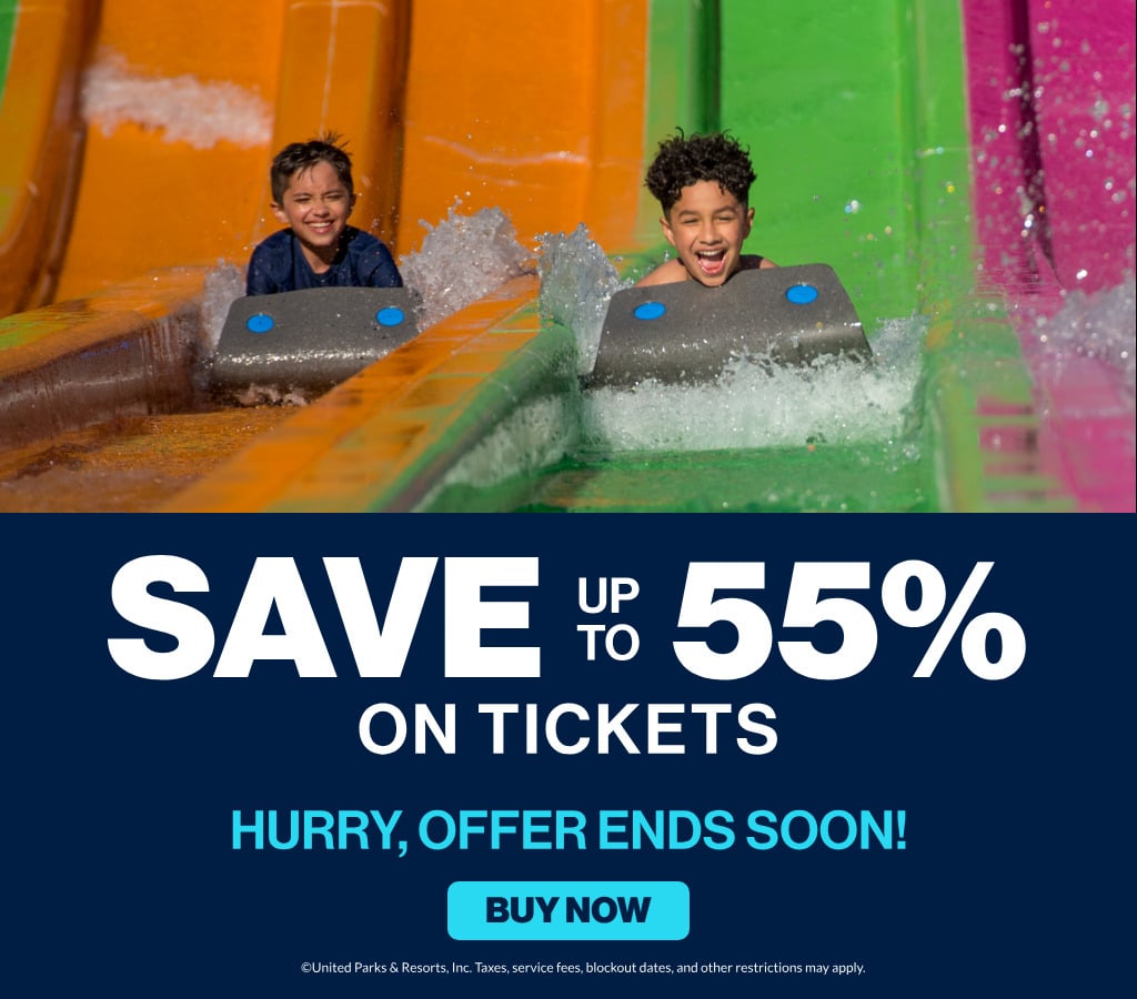 Save up to 55% on Tickets