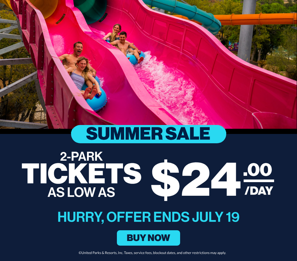 2-Park Tickets as low as $24/day