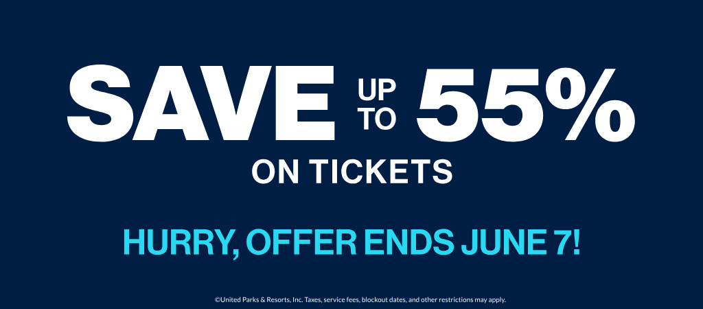 Save up to 55% on Tickets