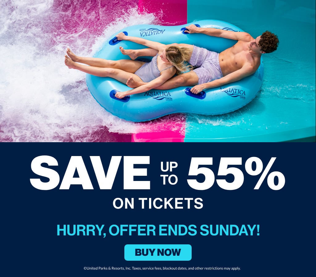 Save up to 55% on Tickets