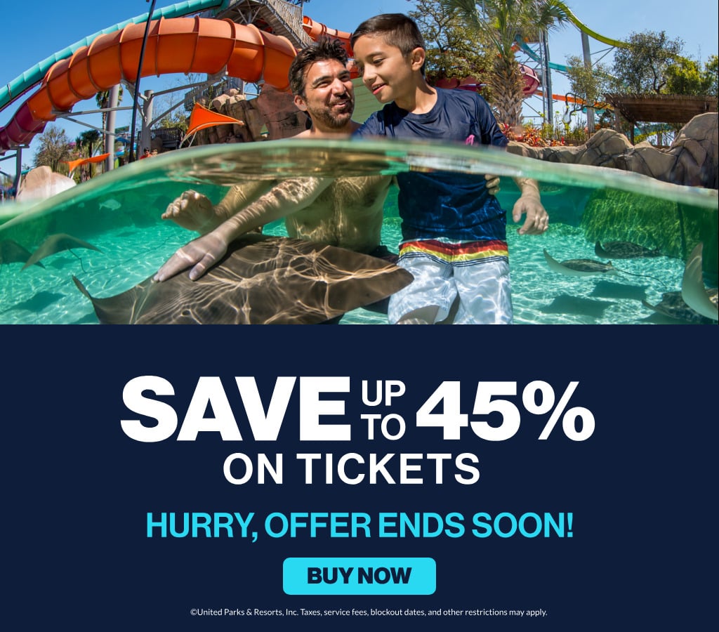 Save up to 45% on tickets