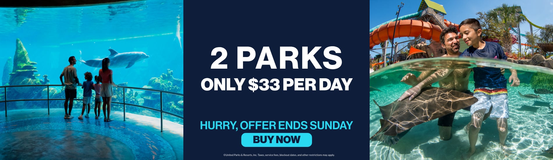 2-Parks Only $33 Per Day