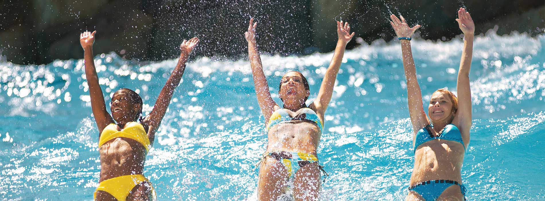 Splash and play in the wave pools at Aquatica