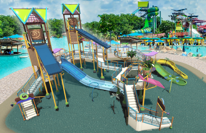 Tikitapu Splash rendering at Aquatica San Antonio